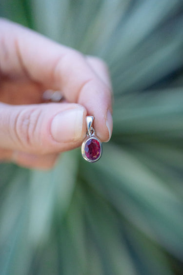 Pink Tourmaline Faceted Pendant